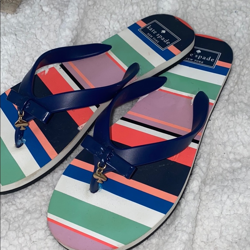 Colorful Kate Spade flip-flops